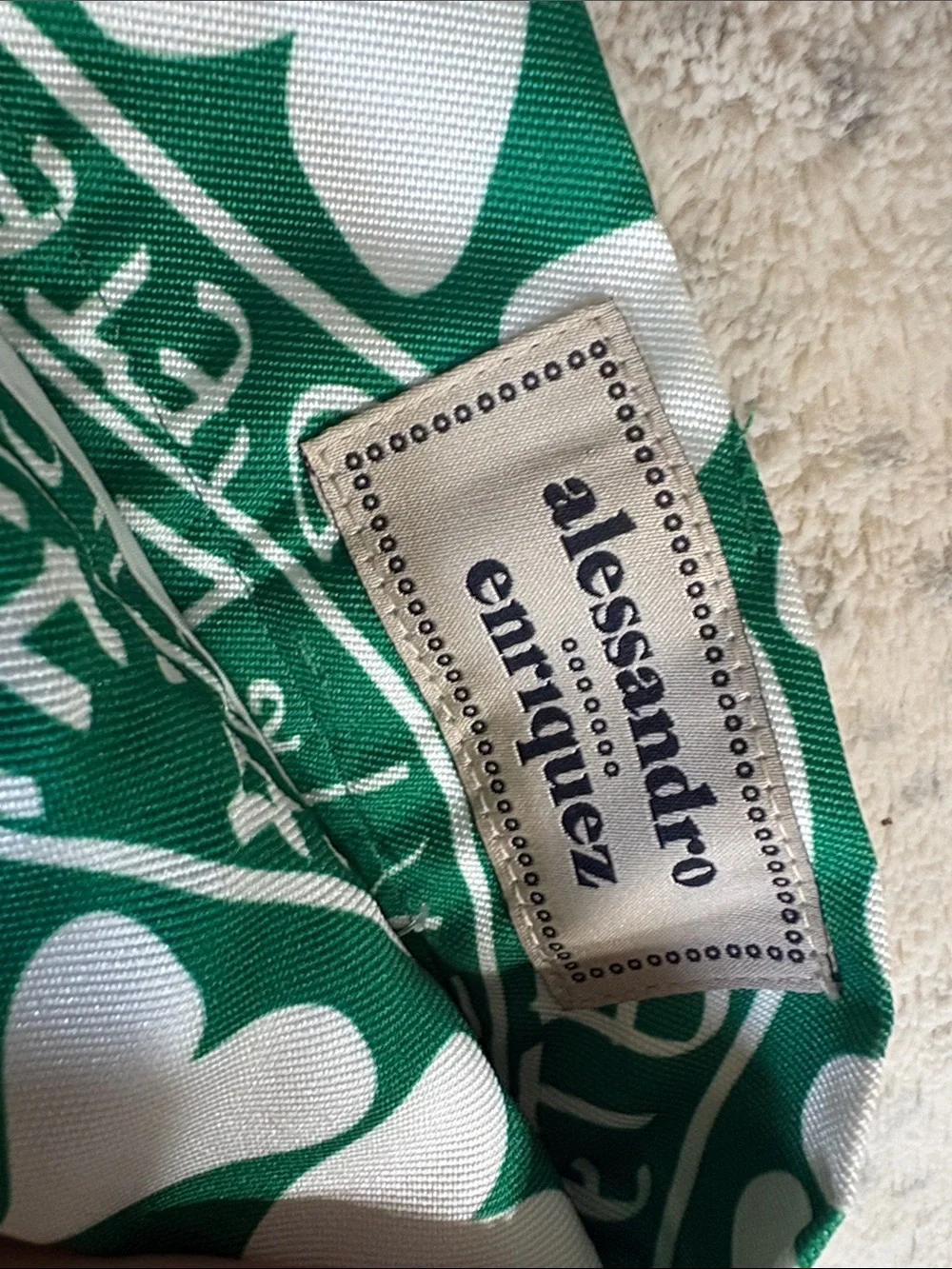 Green Graphic Mini Skirt